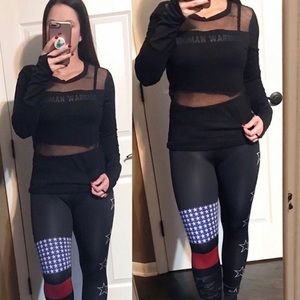 “Woman Warrior” net top